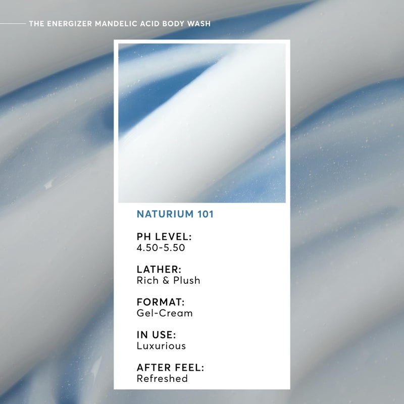 NATURIUM غسول الجسم ناتوريوم المنعش، تركيبة تبريد وانتعاش مع حمض الماندليك، ينظف بعمق ويعادل رائحة الجسم، 16.9 أونصة - Image 2