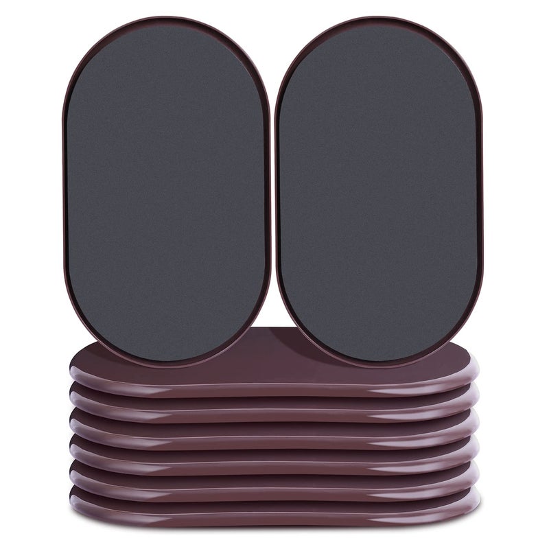 Reusable Large Furniture Sliders for Carpet Furniture Movers Sliders Carpet Movers Oval Heavy Duty Sofa Bed Table Desk Movers for Carpet Quickly and Easily Move Any Item Brown 8 Pack
