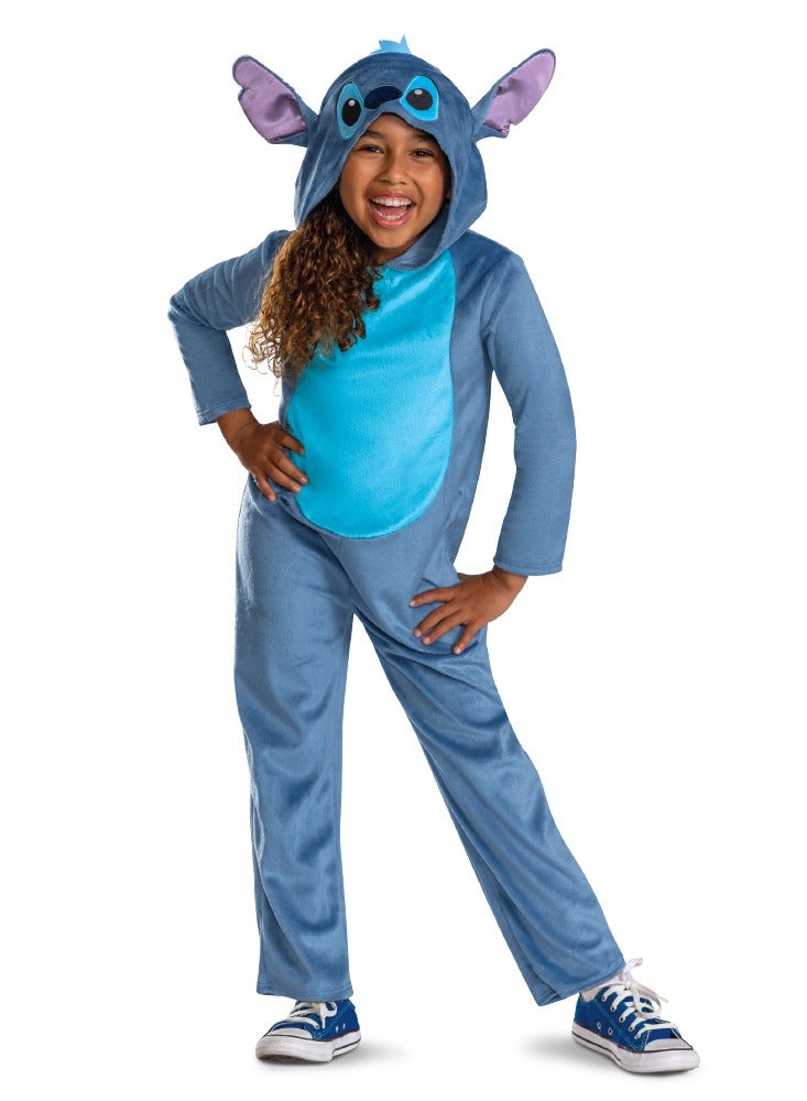 Party Centre Disney Stitch Deluxe Costume for Kids, Officially Lilo and Stitch Costume Jumpsuit and Character Hood - Image 3