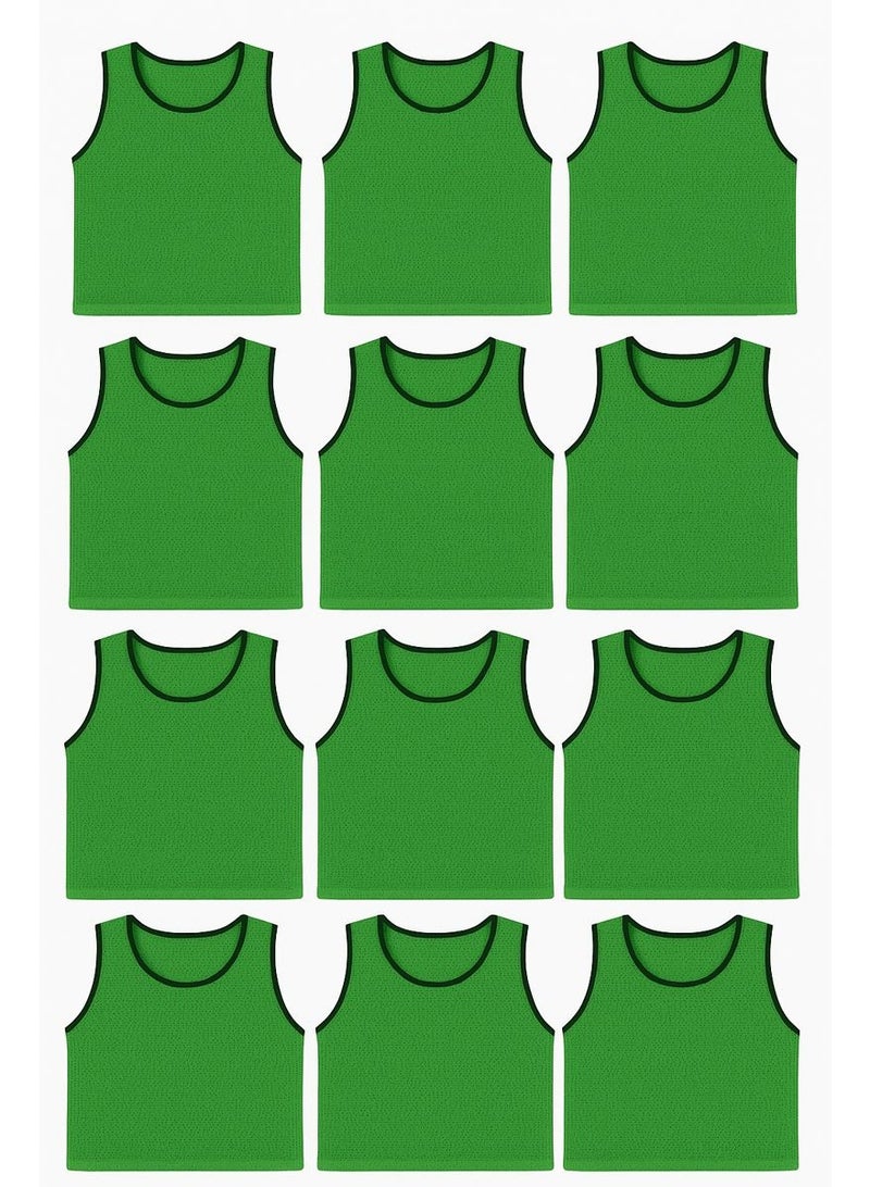 H PRO HM SPORTS Football Pinnies | Training jackets | Set of 12 | Green - Image 2