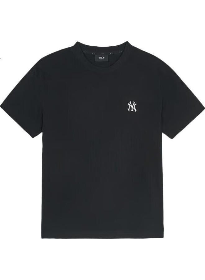 MLB T-Shirt Men And Women Couple Casual Classic Solid Color Round Neck 25 Spring New 3Atsb0153-50Bks-M - Image 1