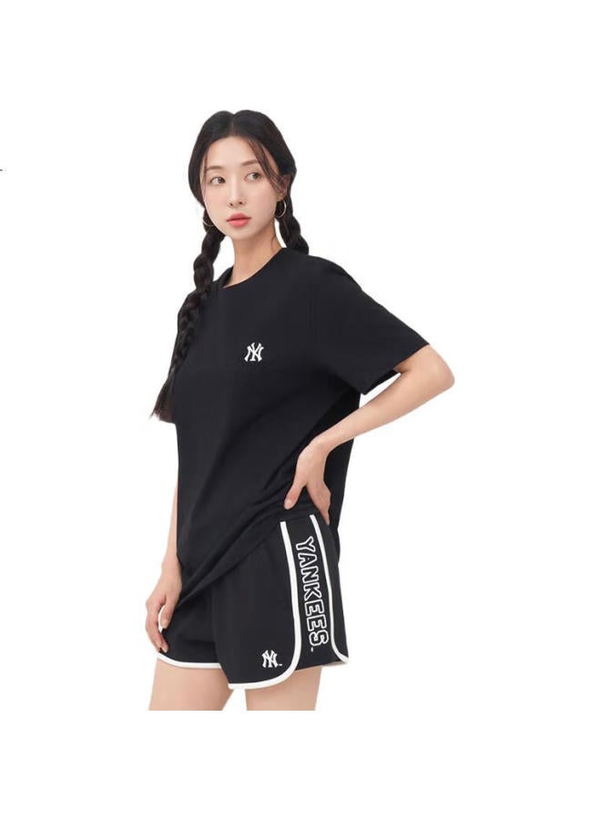 MLB T-Shirt Men And Women Couple Casual Classic Solid Color Round Neck 25 Spring New 3Atsb0153-50Bks-M - Image 2