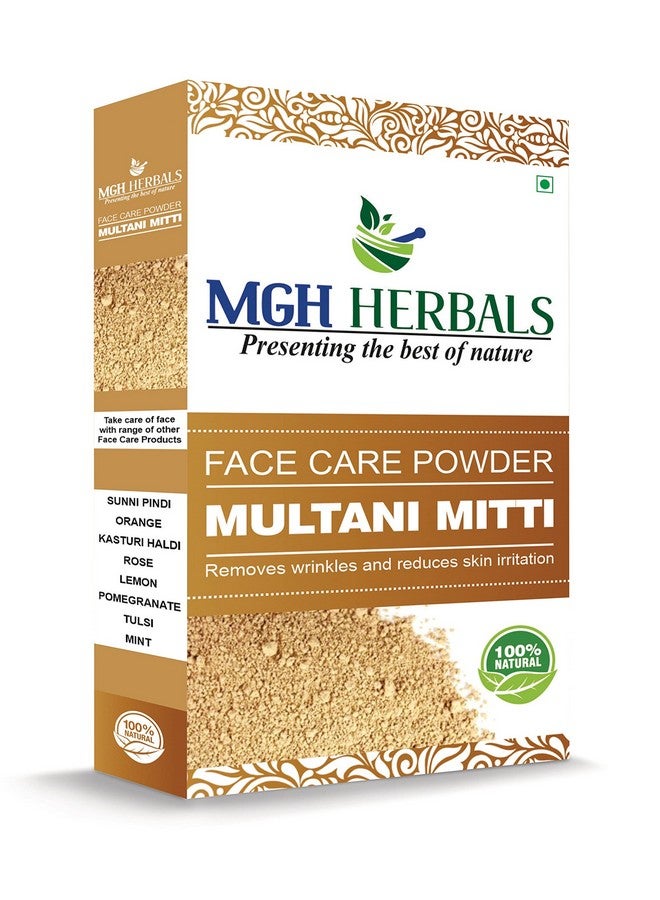 MGH Herbals Multani Mitti Powder (200G) For Black Head Removal, Oil Control, Naturally Glowing Skin, Acne, Pimples, Tan Removal, Dandruff | Fuller'S Earth Face Pack | Bentonite Clay Mask, 200Gm  - Image 1