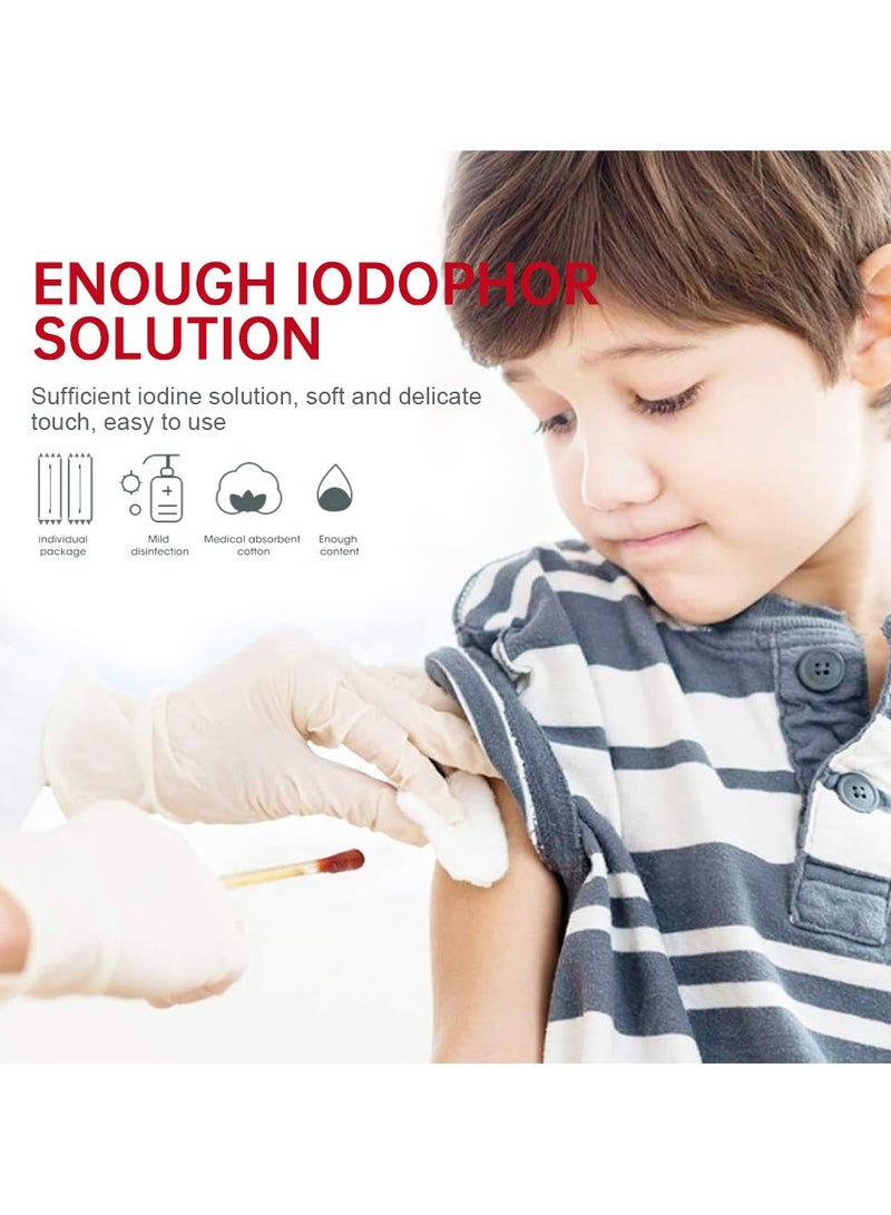 Sumifun Disposable Iodine Cotton Swabs, Suitable for Home, Travel, and Emergency Disinfection, 50 Count - Image 4