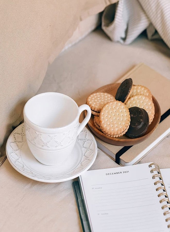 IQCWOOD Wooden Dinner Plates, 6 Inch Round Wood Plates Set of 4, Acacia Wooden Plates Round Tray Easy Cleaning Serving Platter for Food Dessert Salad Plate Fruit Platters - Image 4