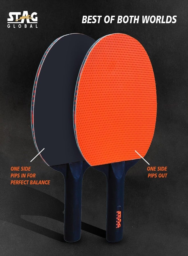 STAG GLOBAL (New Launch) STAG Global Series Table Tennis Racket | Lightweight |FUNPLAY & Beginners | Multi-Color (Series 2 Orange Racket) - Image 5