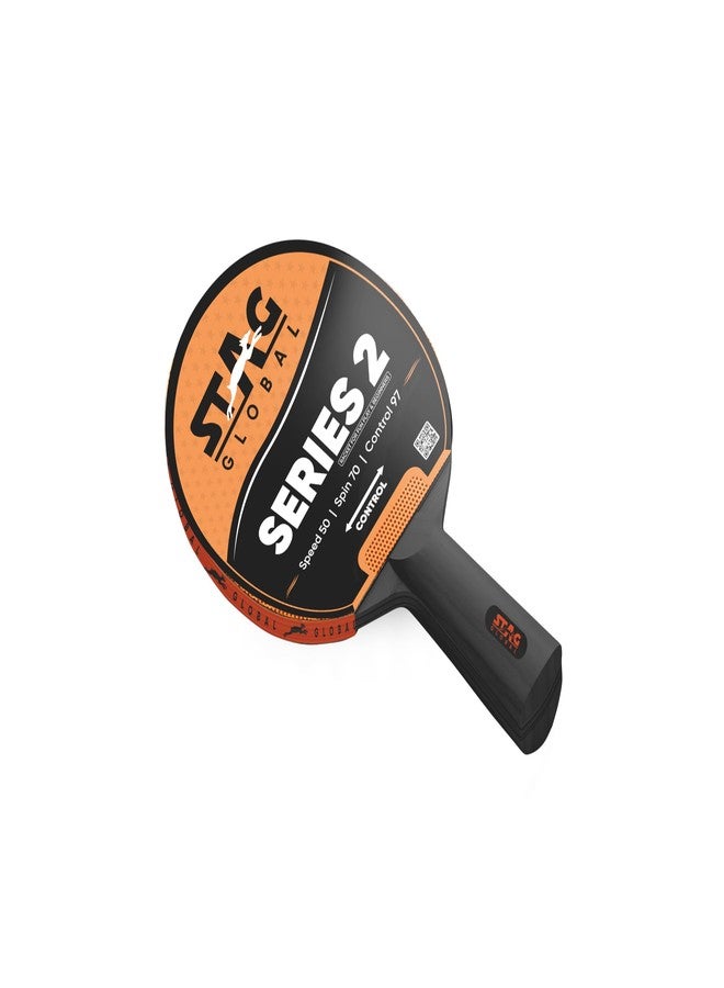 STAG GLOBAL (New Launch) STAG Global Series Table Tennis Racket | Lightweight |FUNPLAY & Beginners | Multi-Color (Series 2 Orange Racket) - Image 1