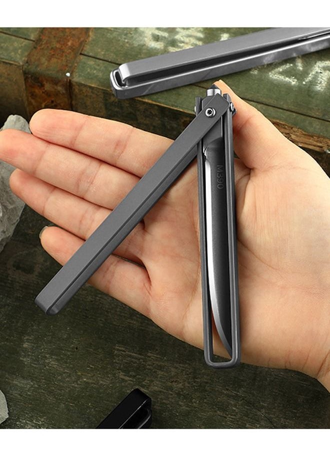 Kelesa - Mechanical folding knife 195mm with leather case, M390 steel material, suitable for outdoor, camping, fishing. - Image 1