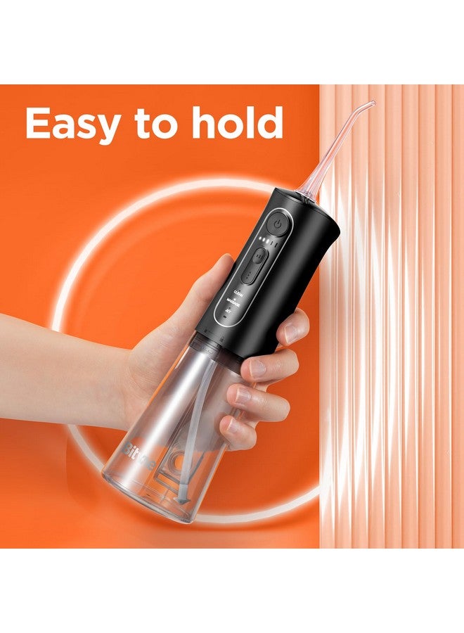 Bitvae C5 Water Flosser 2 Packs For Adult, Cordless Water Teeth Cleaner Picks, 3 Modes 5 Intensities, Rechargeable Water Dental Picks For Cleaning With 12 Tips, Gifts For Men/Women, Black & Pink - Image 5