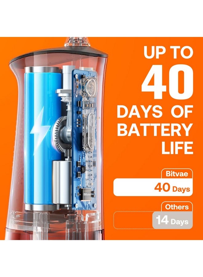 Bitvae C5 Water Flosser 2 Packs For Adult, Cordless Water Teeth Cleaner Picks, 3 Modes 5 Intensities, Rechargeable Water Dental Picks For Cleaning With 12 Tips, Gifts For Men/Women, Black & Pink - Image 3