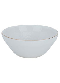 Alsaif Gallery White porcelain soup bowl with gold font, 12 cm  - Image 1