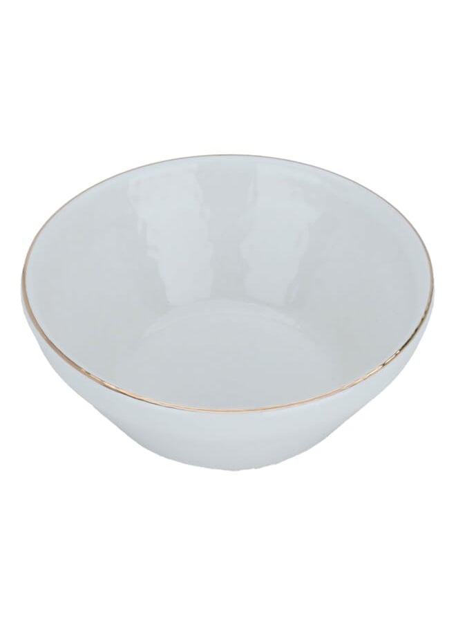 Alsaif Gallery White porcelain soup bowl with gold font, 12 cm  - Image 2