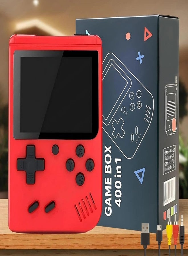Parteet Rechargeable Pocket Video Game for Kids 400 in 1 Retro Game Box Console Handheld Game Box with TV Output - (Color and Design Will be Send as per Stock) - Image 1