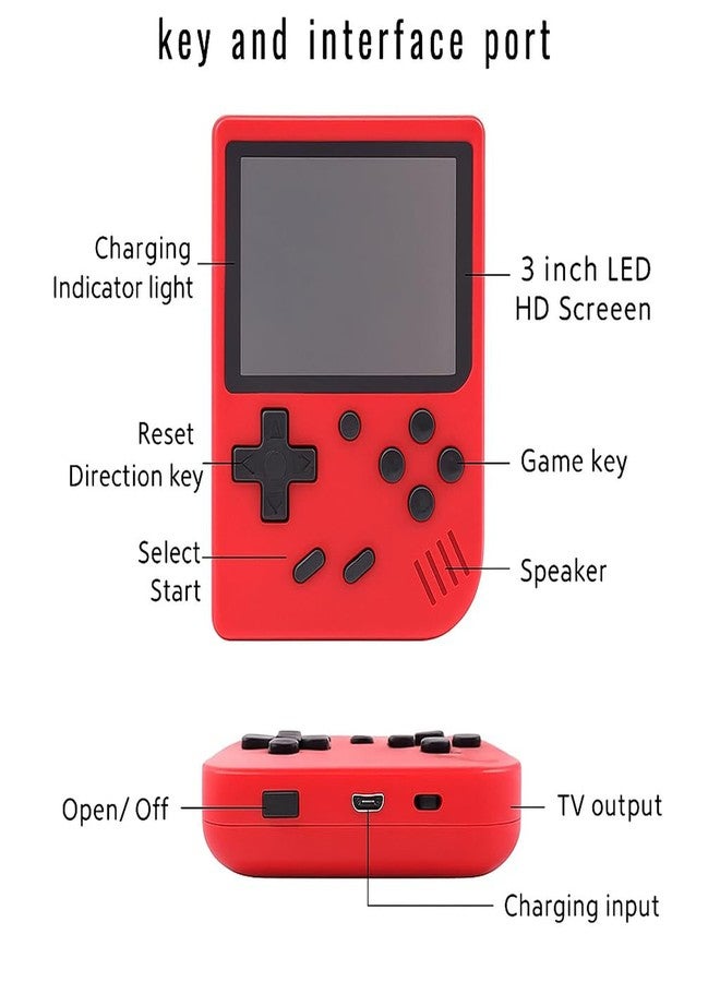 Parteet Rechargeable Pocket Video Game for Kids 400 in 1 Retro Game Box Console Handheld Game Box with TV Output - (Color and Design Will be Send as per Stock) - Image 4