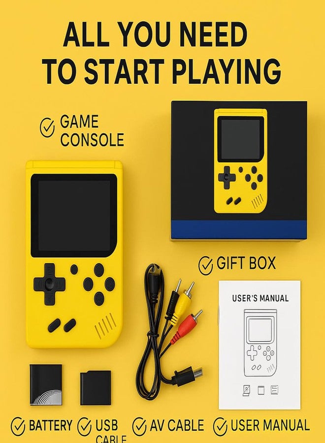 Parteet Rechargeable Pocket Video Game for Kids 400 in 1 Retro Game Box Console Handheld Game Box with TV Output - (Color and Design Will be Send as per Stock) - Image 3