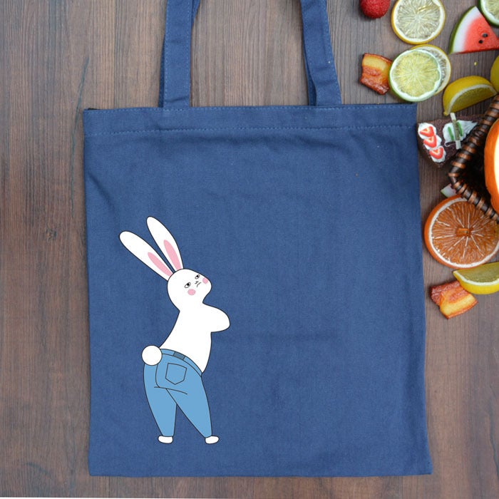 New Canvas Bag Shopping Bag Simple Cloth Bag Small Fresh Cute Student Travel Class Cloth Bag A Generation Of Hair - Image 3