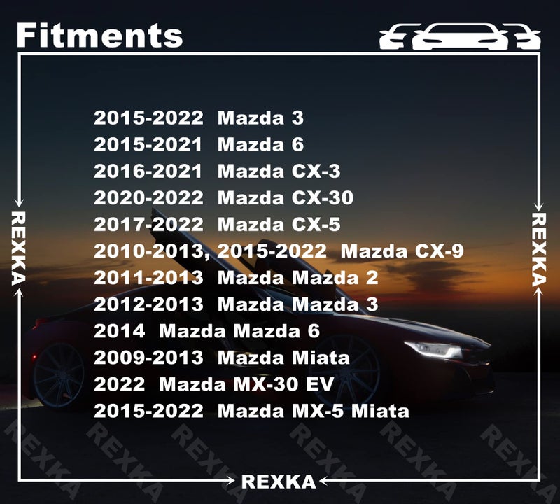 Rexka 30pcs Bumper Cover Fender Liner Splash Shield Push Type Retainer Clip BGV4-56-145 for Mazda 2, Mazda 3, Mazda 6, CX-3, CX-30, CX-5, CX-9, MX-5 Miata BGV456145 - Image 3