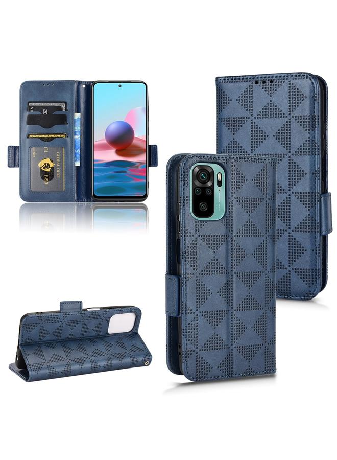 Case For Xiaomi Redmi Note 10 4G / 10S Symmetrical Triangle Leather Phone Case