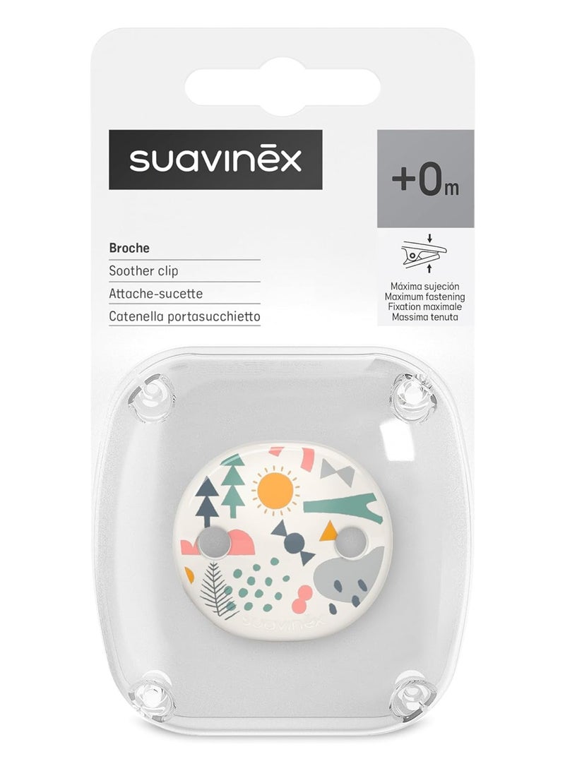 Suavinex Soother Clip|+0M|A Walk Green|Oval - Image 2