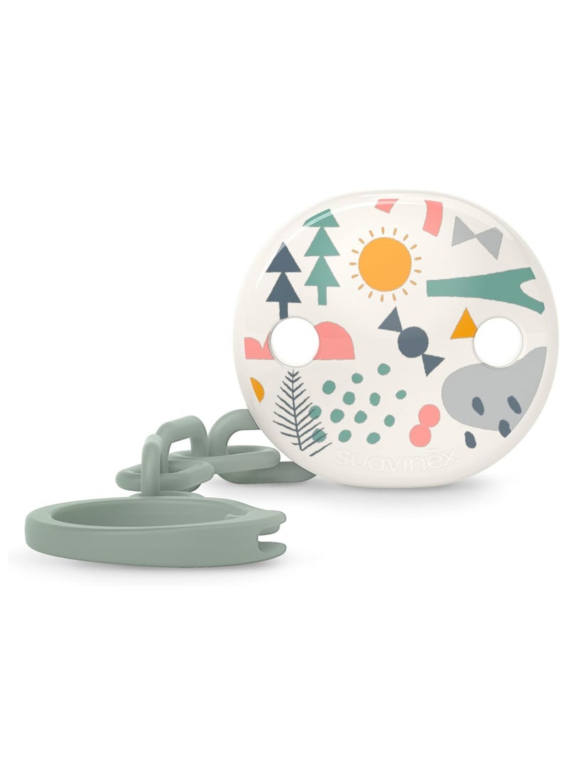 Suavinex Soother Clip|+0M|A Walk Green|Oval - Image 1