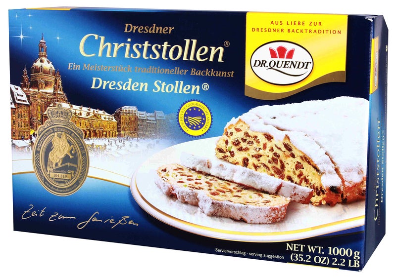 Dr Quendt Stollen Christmas Cake in Gift Box 1000g - Image 1