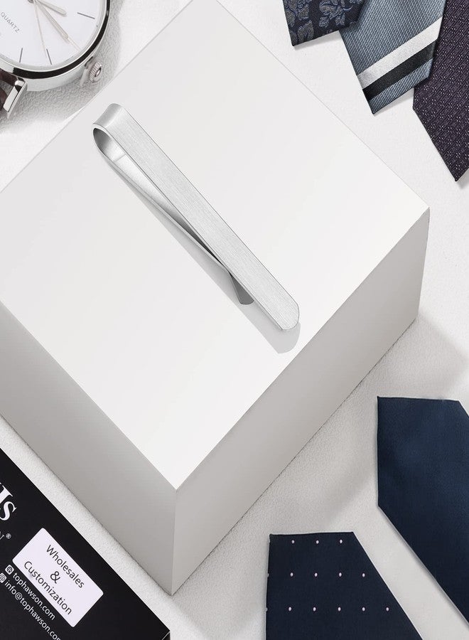 هاوسن مشابك ربطات عنق رجالية مقاس 2.2 بوصة في علبة هدايا، طقم مشابك ربطات عنق للرجال، هدية مثالية لأعياد الميلاد والذكرى السنوية وعيد الميلاد وعيد الحب - Image 5