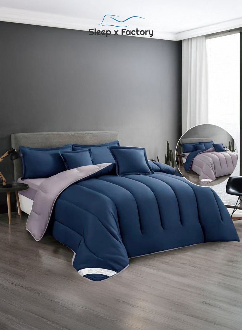 Sleep x Factory Premium Double Sided Comforter Set – Ultra Soft Microfiber – 6 PCS - 200×200 cm - Image 2