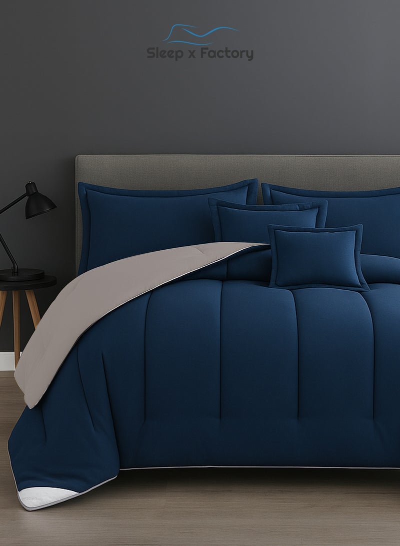 Sleep x Factory Premium Double Sided Comforter Set – Ultra Soft Microfiber – 6 PCS - 200×200 cm - Image 3