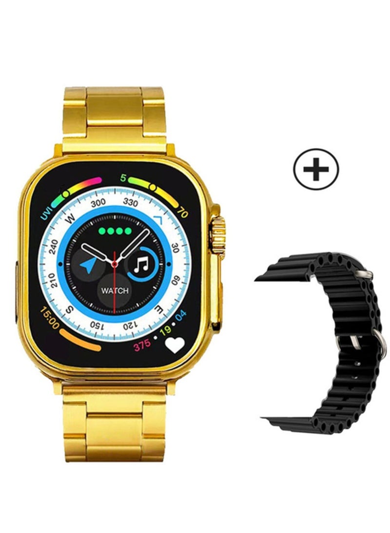Smart Watch ULTRA 4 7+1Golden Edition With Health Fitness Tracker Sport Watch  Supports 49MM-gold - Image 3