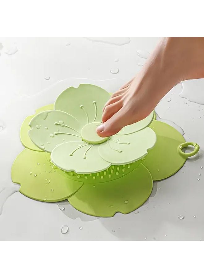 Upgraded Green Silicone Hair Catcher Drain Stopper Odor Proof Guard For Bathroom Kitchen - Image 2