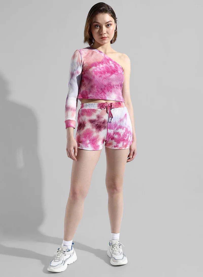 PINACOLADA Women's Fuschia Pink Tie-Dye Co-Ord Set