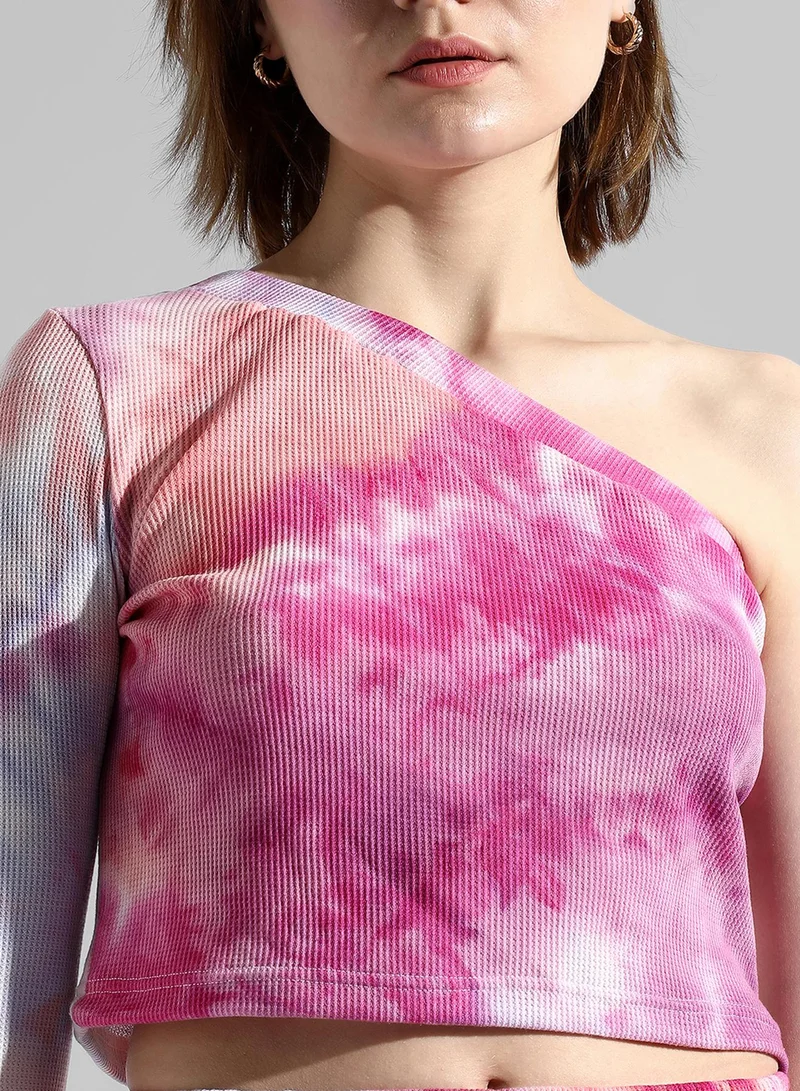 PINACOLADA Women's Fuschia Pink Tie-Dye Co-Ord Set