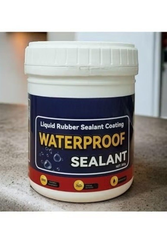 غراء شفاف مقاوم للماء متعدد الأغراض لسد الشقوق بوزن 300 جرام مع فرشاة، لسد الأسقف وملء الفجوات في الجدران والبلاط، مناسب للمناطق الرطبة - Image 3