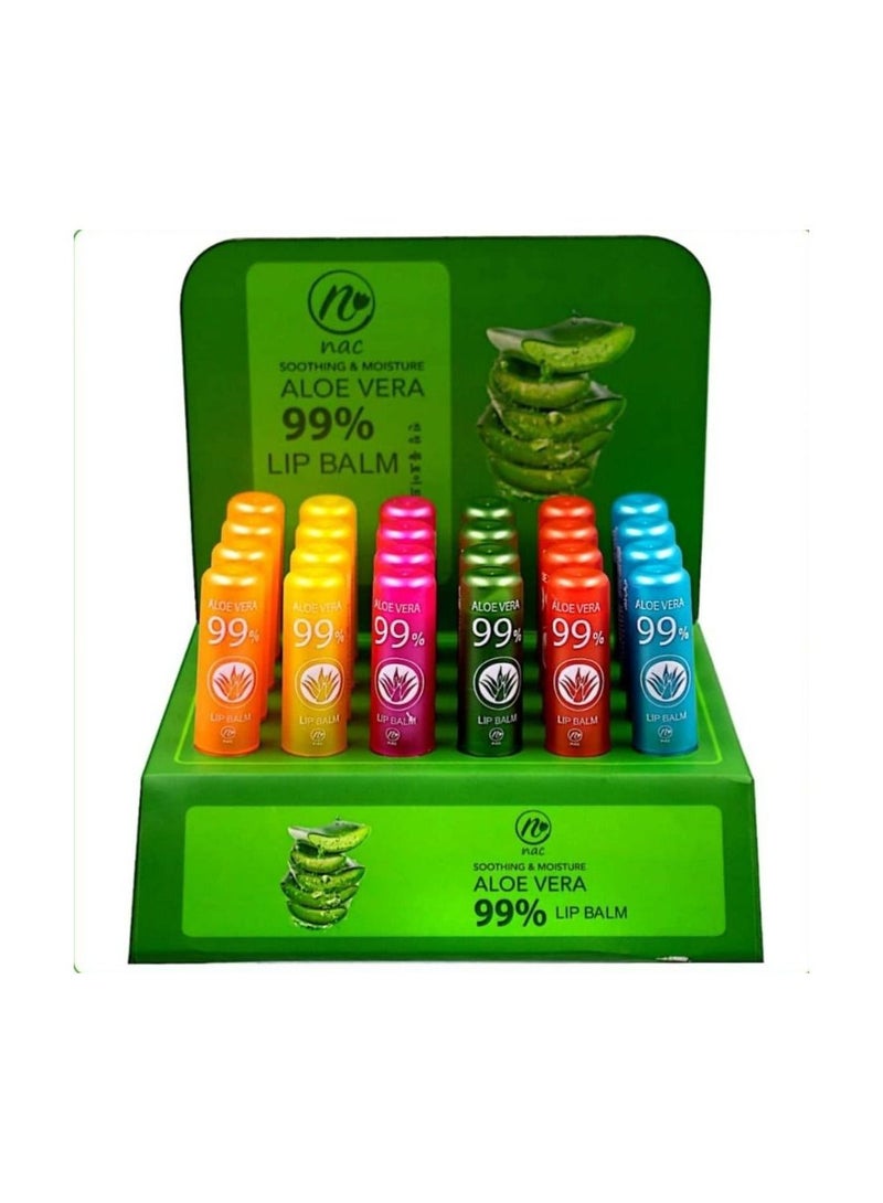 ALOE VERA Lipstick and Magic Lip Balm with Aloe Vera Six Colors  - Image 2