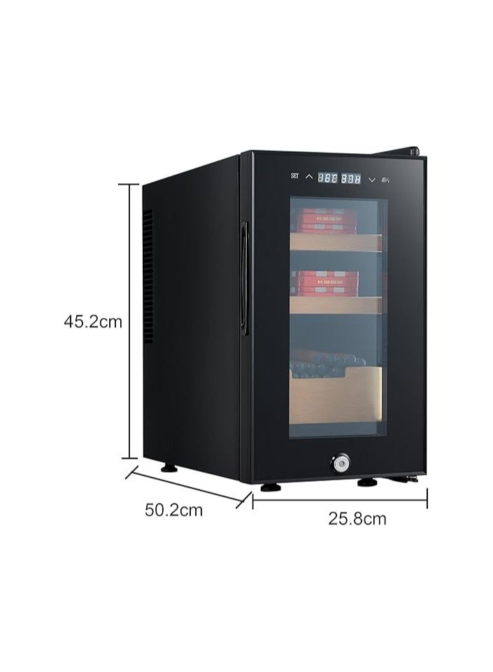 Vparty Premium 23L Electric Humidor Cabinet with Temperature & Humidity Control, Spanish Cedar Wood Shelves, Digital Hygrometer, Quiet Cooling System, Luxury Gift for Men – 3  Layers, 160 Capacity - Image 2
