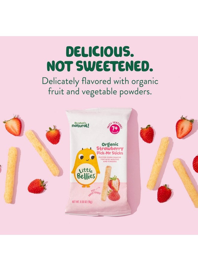 Little Bellies Organic Strawberry Pick-Me Sticks Baby Snack (Pack of 5 x 0.56 oz Individual Packs) - Image 5