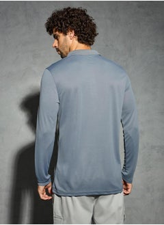 Technosport Men Solid Slim Fit Polo T-Shirt with Technocool by Styli  - Image 3