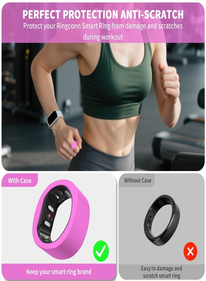 Wacanc 8 Pack Silicone Cover for Ringconn Gen 2/2 air,Anti-Scratch Shockproof ElasticRing Protector Compatible with Ringconn Gen 2/2 air, Working Out Accessories Men Women (S(6/7/8)) - Image 3