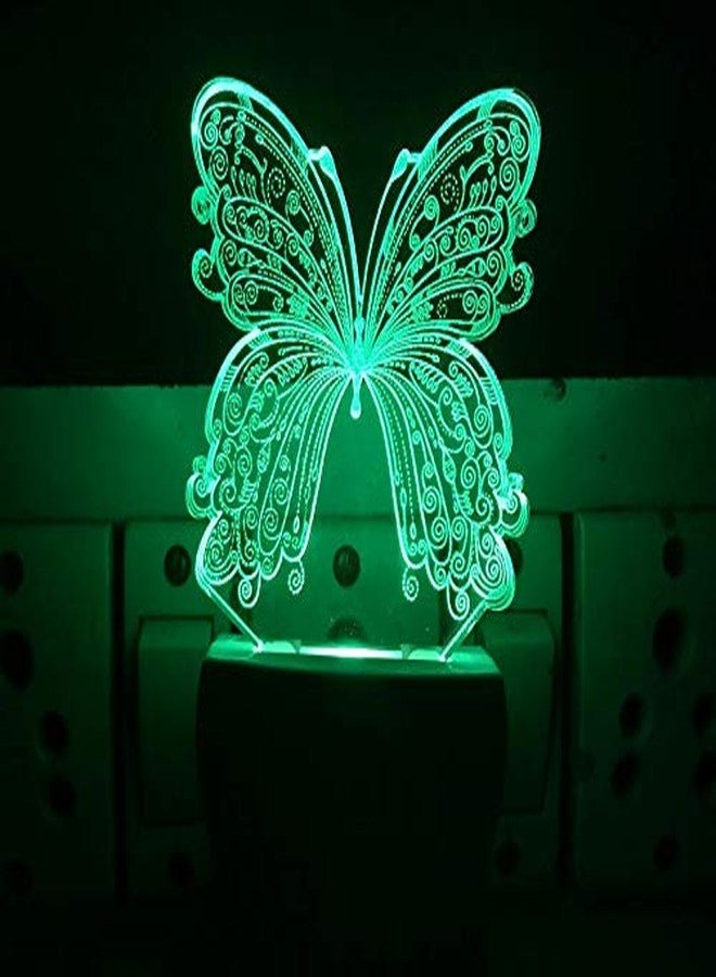 UKANI 3D Latest Butterfly Design Night Lamp for Home/Gift (Size 3 Inch) Multi Color - Image 3