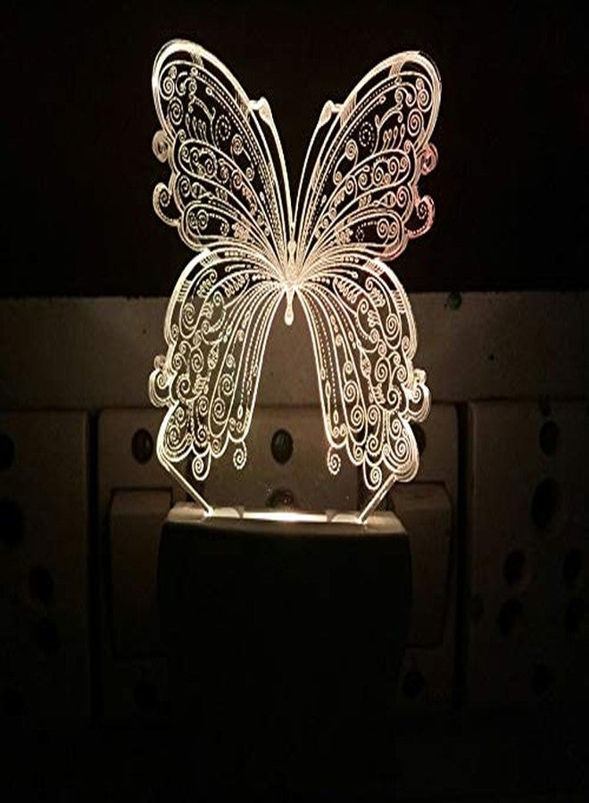 UKANI 3D Latest Butterfly Design Night Lamp for Home/Gift (Size 3 Inch) Multi Color - Image 4