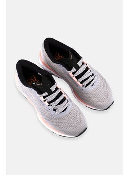 361 Degrees Women Strata Lace Up Running Shoes, Grey  - Image 2
