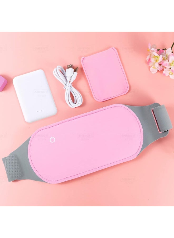 حزام لاسلكي محمول لتخفيف آلام الدورة الشهرية - وسادة تدفئة مرنة وناعمة للتقلصات - جهاز مريح قابل للغسل وإعادة الشحن - Image 3
