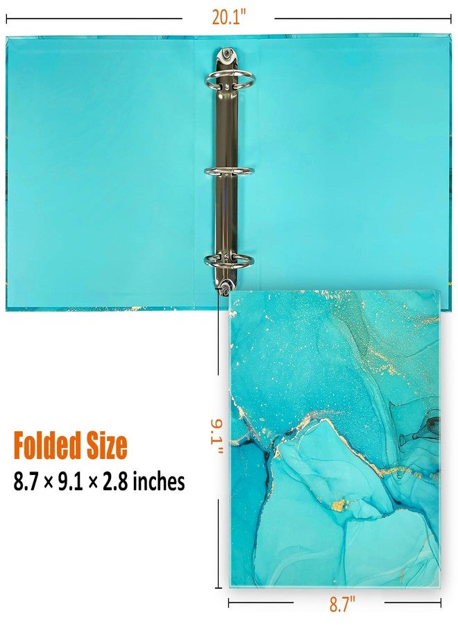 tutata Mini 3 Ring Binder 5.5 x 8.5, 2-Inch Binder, Round Ring, Blue, 2 Pack - Image 5