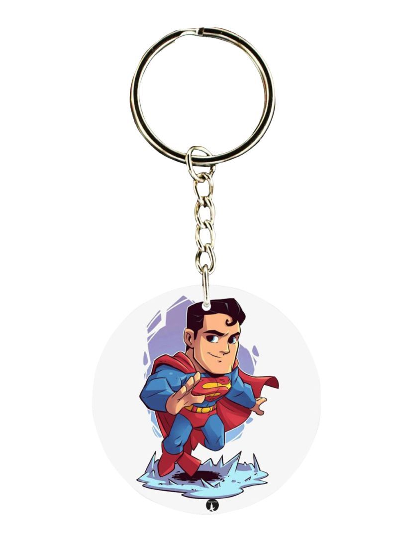 RKN Double Sided Superman Printed Keychain