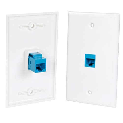 UKYEE Ethernet Wall Plate Outlet 2-Pack, Cat6 Ethernet Wall Jack 1 Port Female to Female High Speed for Living Room, Bedroom, Office - Image 3