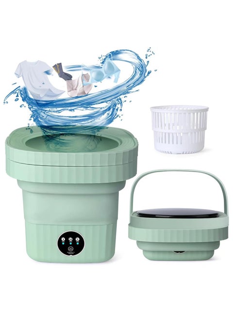 Portable Washing Machine, 6L Mini Washing Machine with 3 Modes Timing Cleaning, Portable Washer with Soft Spin and Draining for Socks, Baby Clothes, Towels and Small Items