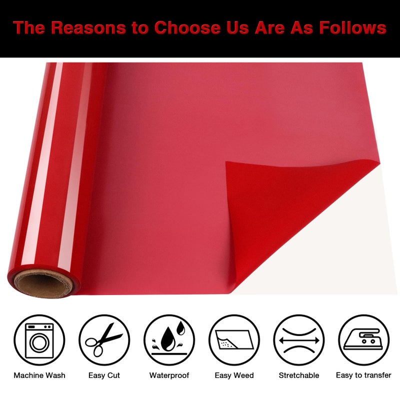 TORC 3D Puff HTV Heat Transfer Vinyl 12" x 10" 10 Sheet Pack - Assorted Colors, Iron-On for T-Shirts, DIY Crafts, Compatible with Cricut & All Cutters, Easy Cut & Weed - Image 2