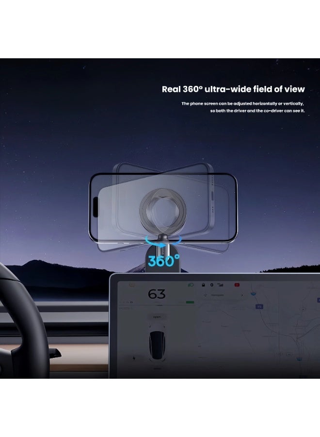 MagSafe Car Phone Mount Holder, Magnetic Mobile Phone Stand, Bendable Dashboard Windshield Ultra Stable Mobile Phone Holder, Compatible with MagSafe iphones Samsung Huawei Xiaomi Vivo - Image 3
