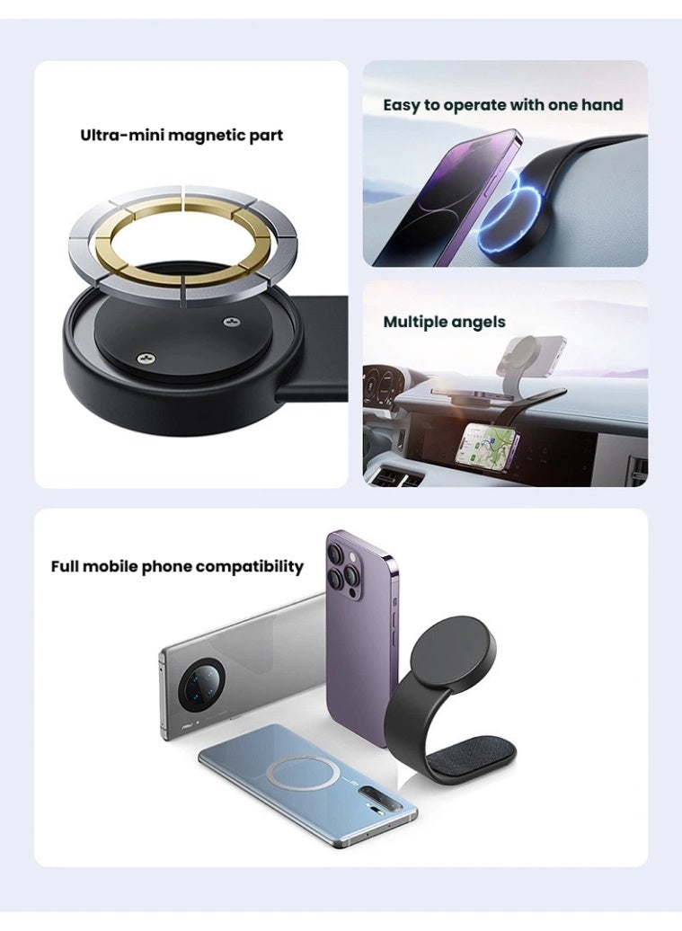 MagSafe Car Phone Mount Holder, Magnetic Mobile Phone Stand, Bendable Dashboard Windshield Ultra Stable Mobile Phone Holder, Compatible with MagSafe iphones Samsung Huawei Xiaomi Vivo - Image 5