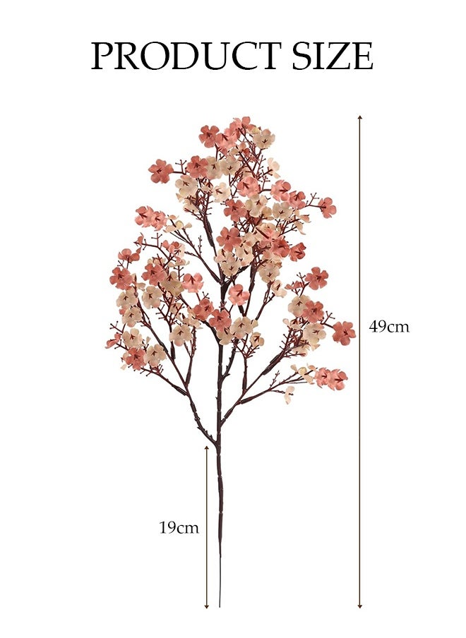 DUNISO 6 Pcs Artificial Flowers，Fake Gypsophila Flowers Bouquets，Artificial Babies Breath Flowers，Simulation Silk Flowers，Durable and Adjustable，for Hotel Home Office Kitchen Wedding DIY Farmhouse Décor  - Image 2